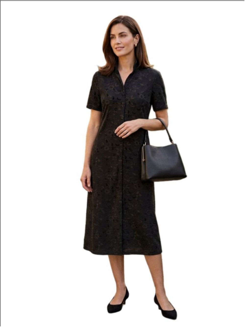 Women's Addison Alle Classic Black Midi Dress Size 14